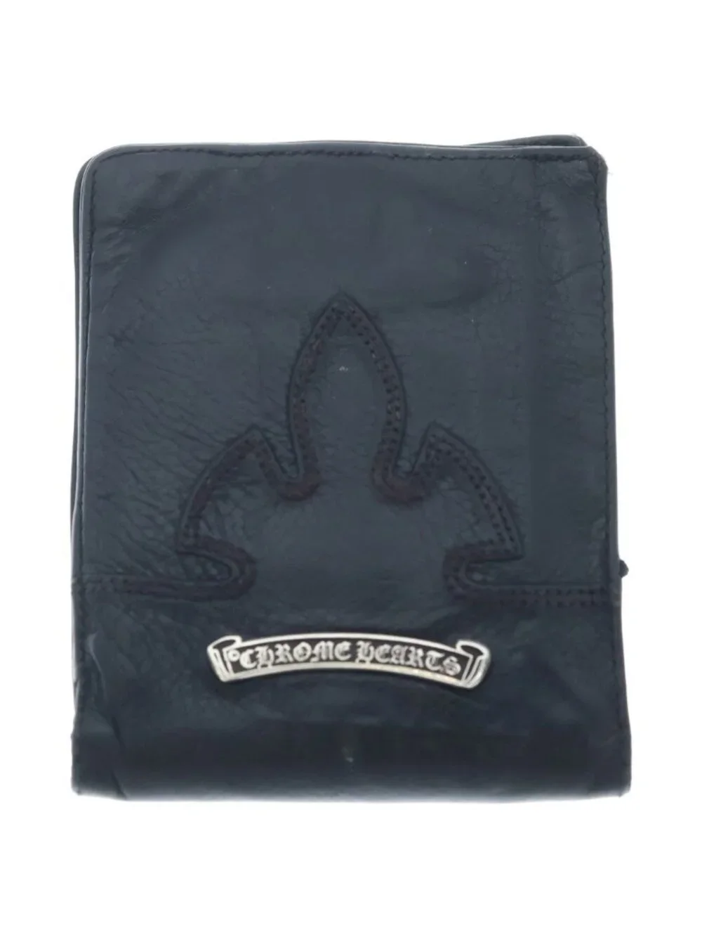 Chrome Hearts Aint Nothin 2 DO Flairnie Bifold Leather Wallet Black